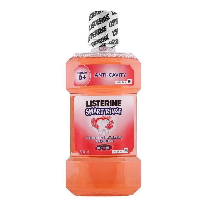 Listerine Smart Rinse Anti-Cavity Kids 6+ Mouth Wash, 500ml