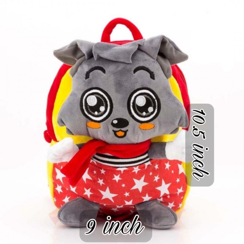 3D Fluffy Stuff Bag Pack With Front Toy, Children Student School Bags, Casual Backpack For Teenagers Kids Boys