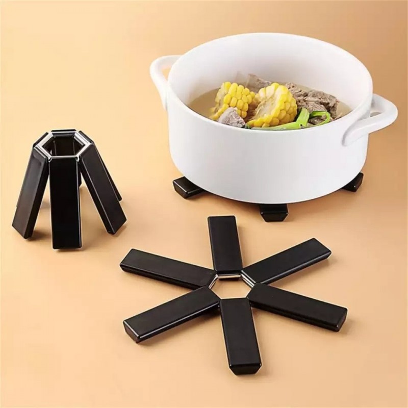Folding Heat Insulation Pod Mat,  Heat Resistant Trivet for Marble and Granite Counter. Coaster Washable Mat