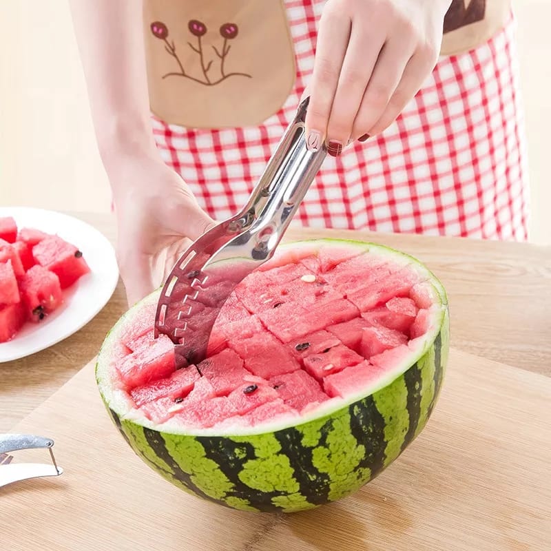 Stainless Steel Watermelon Slicer, Fruit Corer, Stainless Steel Fruit Cutter, Watermelon Knife