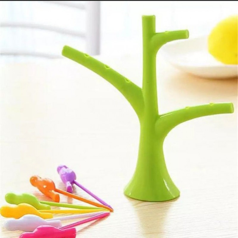 Tree Bird Fruit Picks, Tableware Multiple Use Snack Cake Dessert Toothpicks, Cute Cartoon Fruit Toothpicks For Kids