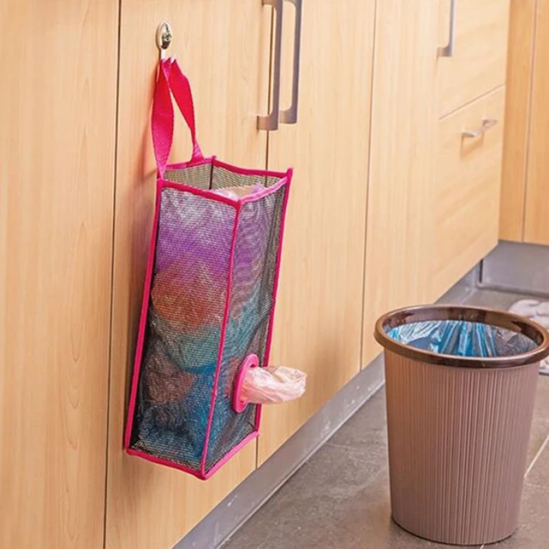 Plastic Bag Storage Basket, Wall-Mounted Plastic Bag Holder, Storage Bag For Shoppers