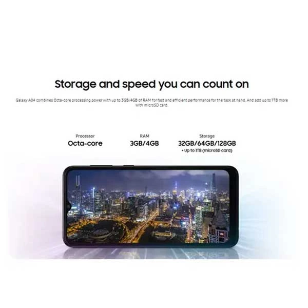 Samsung Galaxy A04, 3GB/32GB, Black Smartphone