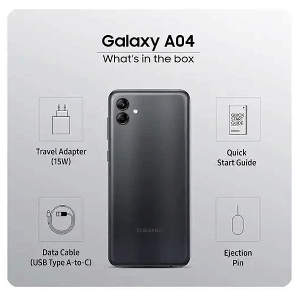 Samsung Galaxy A04, 3GB/32GB, Black Smartphone