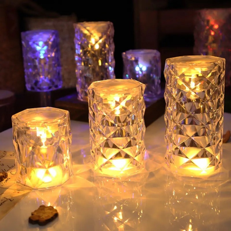 Romantic Rose Crystal Lamp