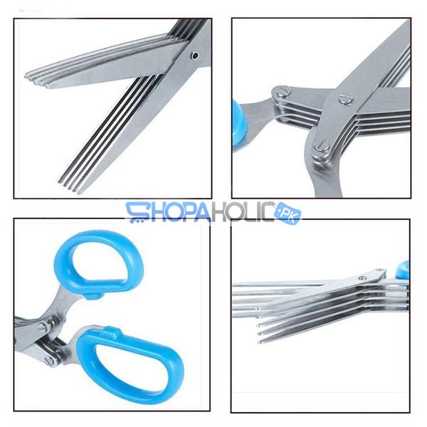 5 Layer Kitchen Scissor with Cleaning Brush