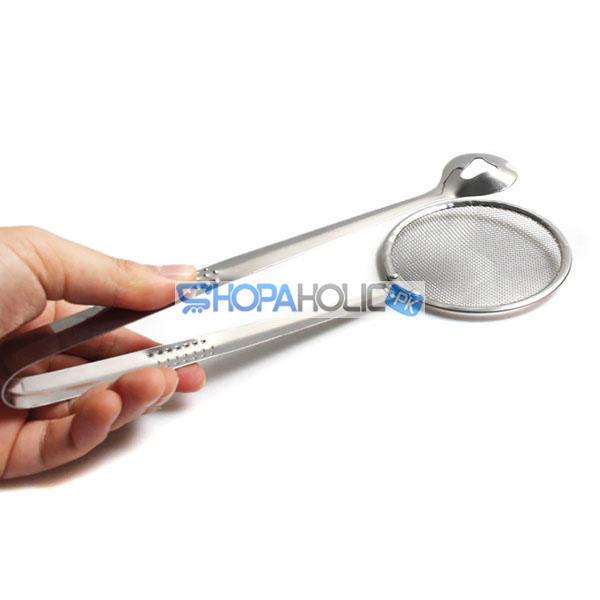 (One Dollar Deal) Multi-Purpose Frying Tong and Oil Strainer