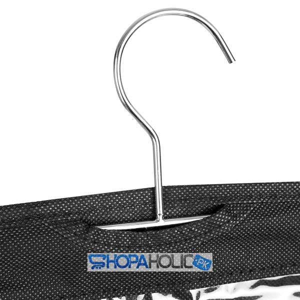 Double Sided Transparent Six Pocket Handbags Storage Organizer (100 GSM + .14mm PVC)