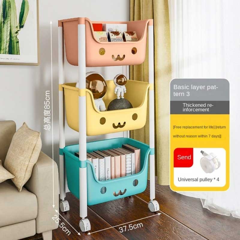 3-Tier Kids Toy and Accessories Storage Trolley
