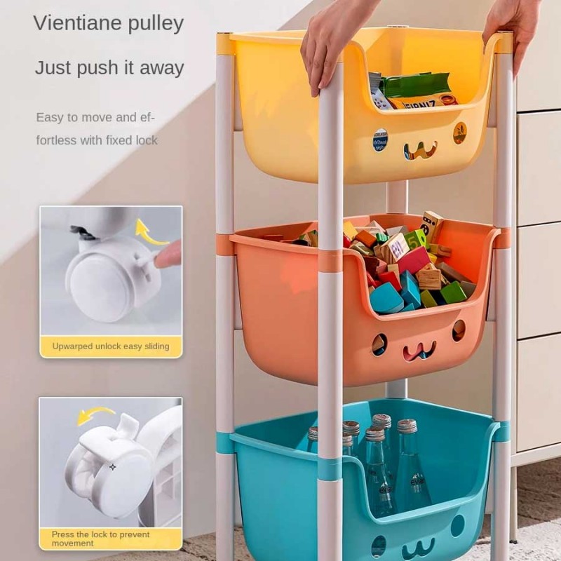 3-Tier Kids Toy and Accessories Storage Trolley
