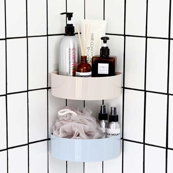 Corner Shelf Kitchen & Bathroom Basket Holder Screwless (1 Piece)