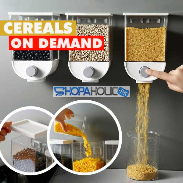 (Pack of 3) Wall Mounted Cereal Dispenser