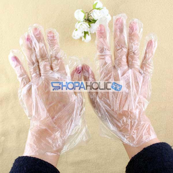 Pack of 3 Eco-Friendly Polythene Disposable Kitchen Gloves (300 Pcs)