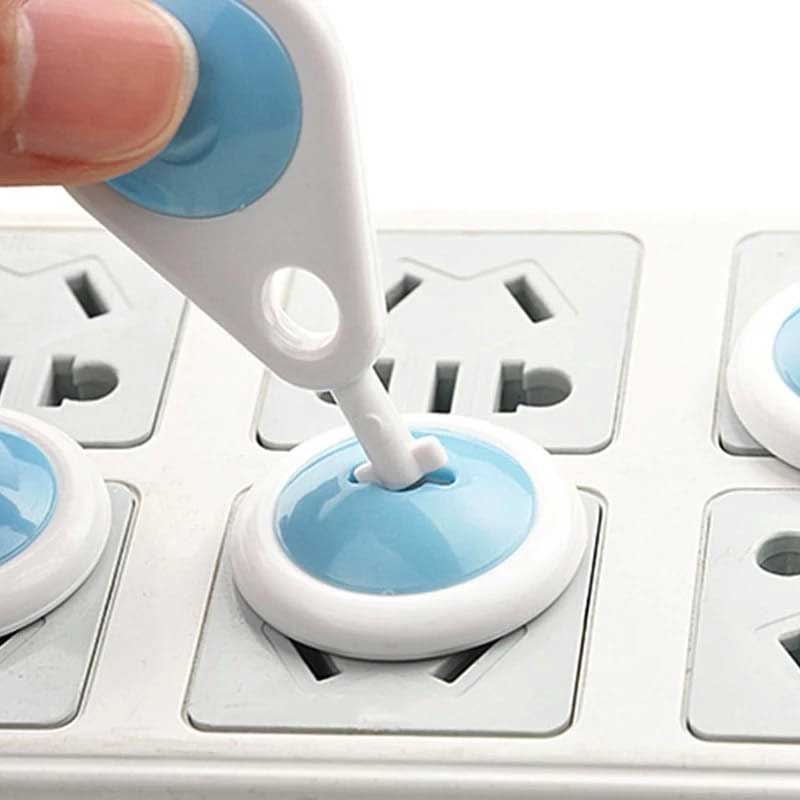 6pcs Socket Guards Protection for Baby Electrical Safety Security Lock Plug Cover