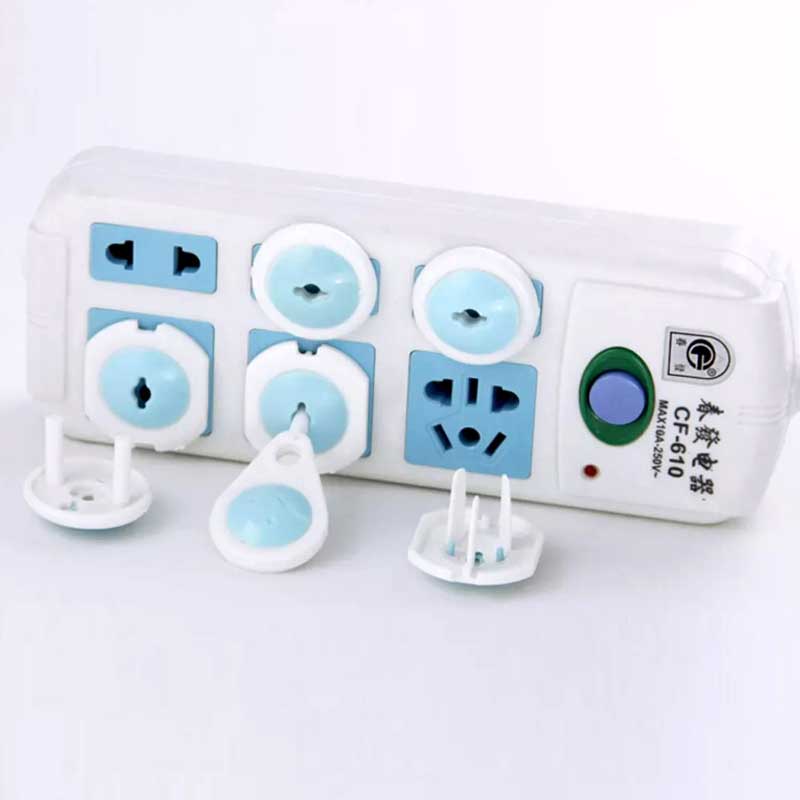 6pcs Socket Guards Protection for Baby Electrical Safety Security Lock Plug Cover