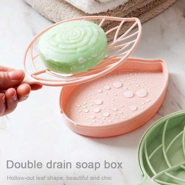 Leaf Shape Soap Holder with Draining Tray