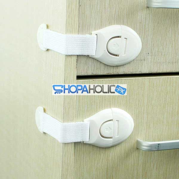 Pack of 3 (One Dollar Deal) Plastic Locks for Drawers, Doors, Cabinets, Cupboards & Window