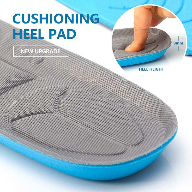 Comfortable Minimizes Bounce Foot Massage Breathable Shoe Soles Relief Insoles for Working Daily Use (Pair)