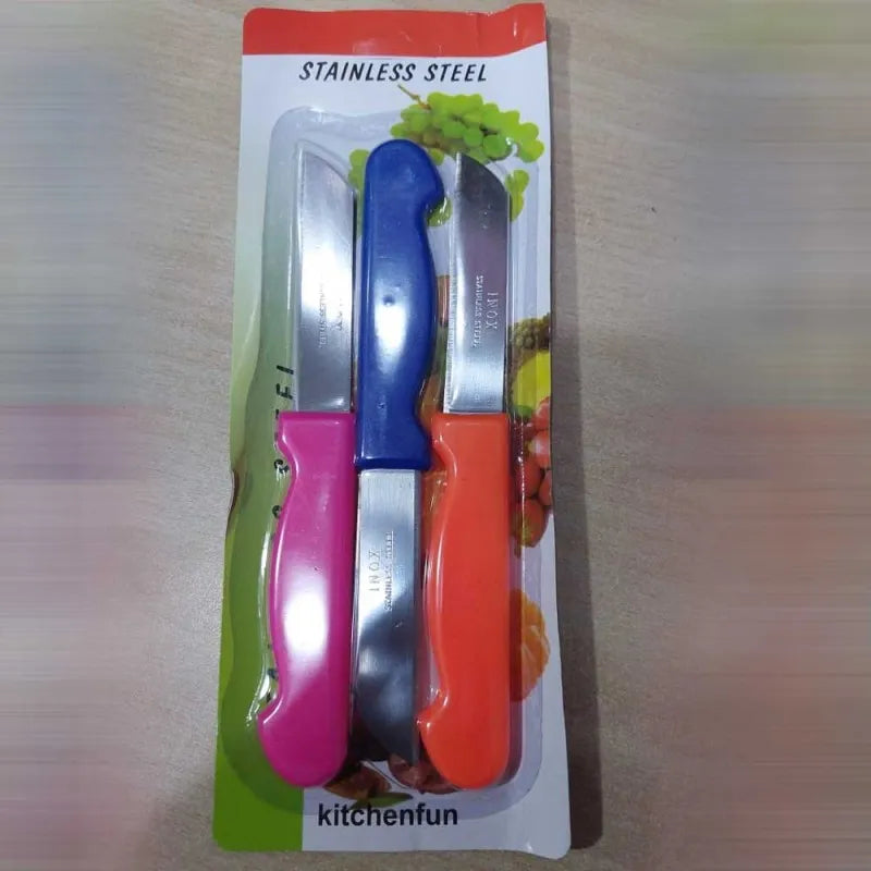 Buy (Set of 3) Fruit Cutting Kitchen Knife Price in Pakistan