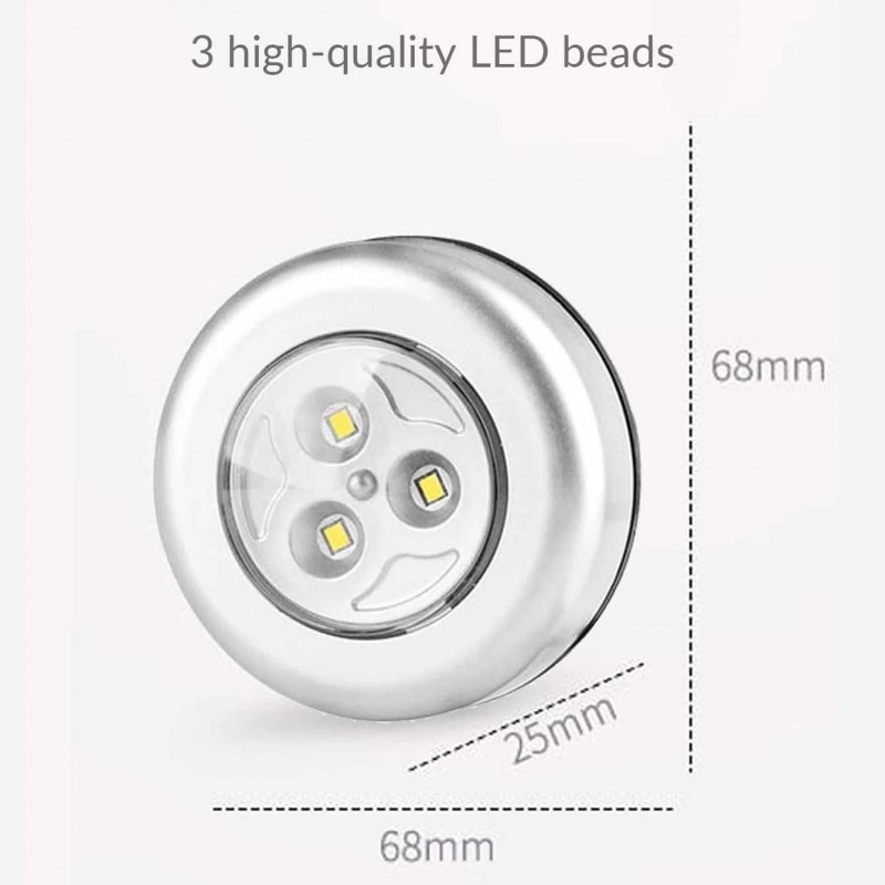 (Pack of 3) LED Tap Touch Light