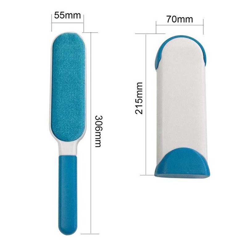 (Set of 2) Reusable Pet Double-sided Lint Remover with Self-cleaning Base Travel Remove Fur Brush