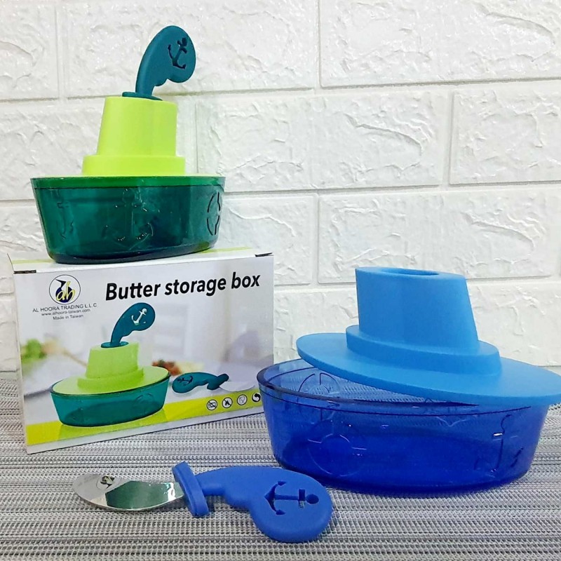 Ship Shape Butter Storage Box with Knife