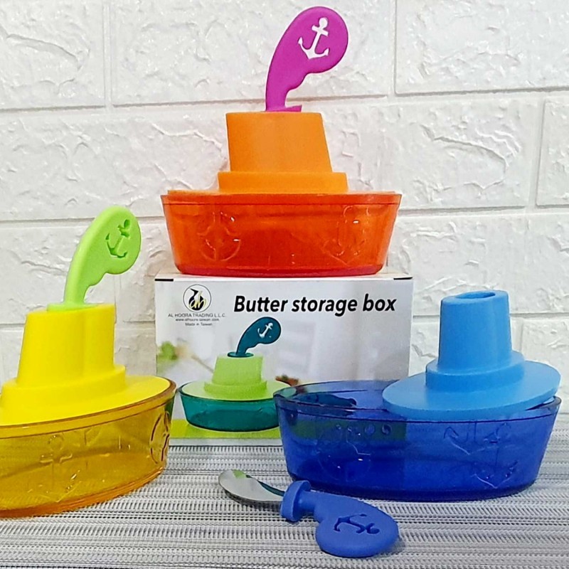 Ship Shape Butter Storage Box with Knife