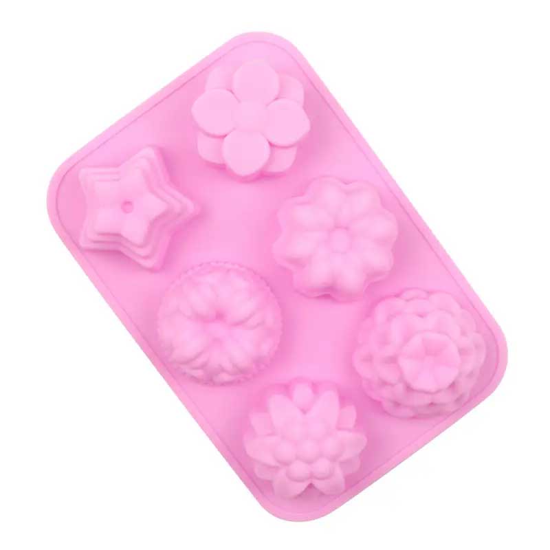 Silicone 6 Mixed Patterns Handmade Ice and Chocolate Mould