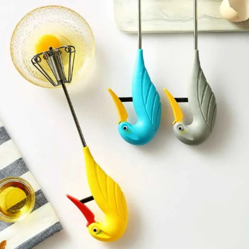 Buy Swan Bird Shaped Semi Automatic Handheld Egg Beater