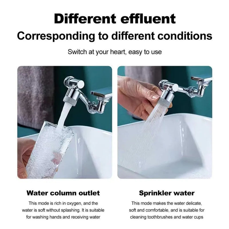 Swivel Extension Faucet Aerator Rotate Robotic Arm Tap Extender