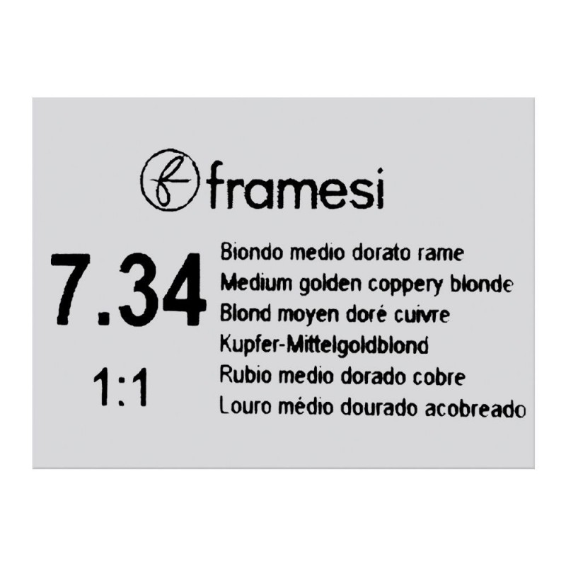 Framesi Framcolor Glamour Hair Coloring Cream, 7.34 Medium Golden Coppery Blonde