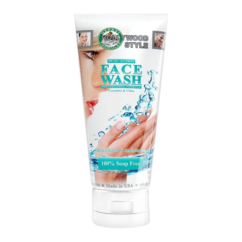 Hollywood Style Dual Action Face Wash, Cucumber & Citrus, 150ml