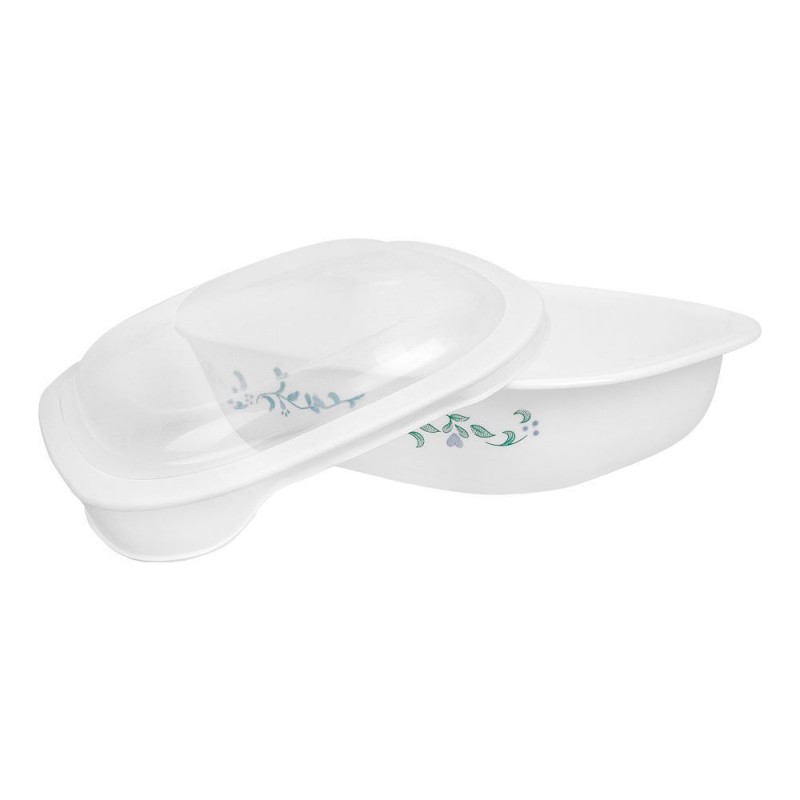 Corelle Oblong Dish Country Cottage With Plastic Cover, 1.89 Liter, D-64-CC