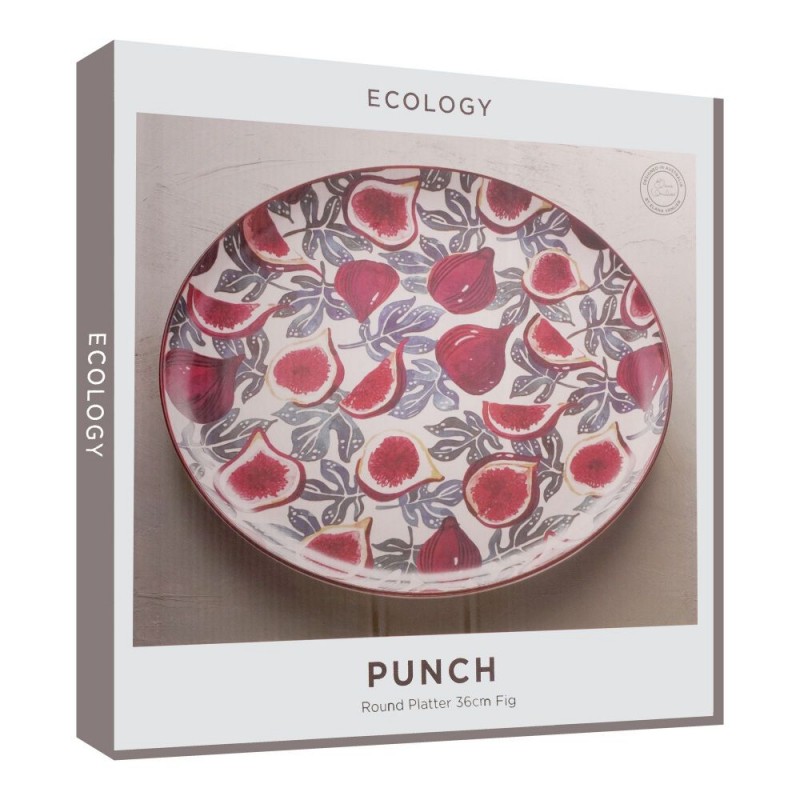 Ecology Punch Fig Large Round Platter, 36cm, EC1544