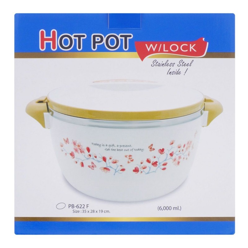 Happy Ware Hot Pot With Lock, 35x28x19cm, 5700ml, Beige, SU-622
