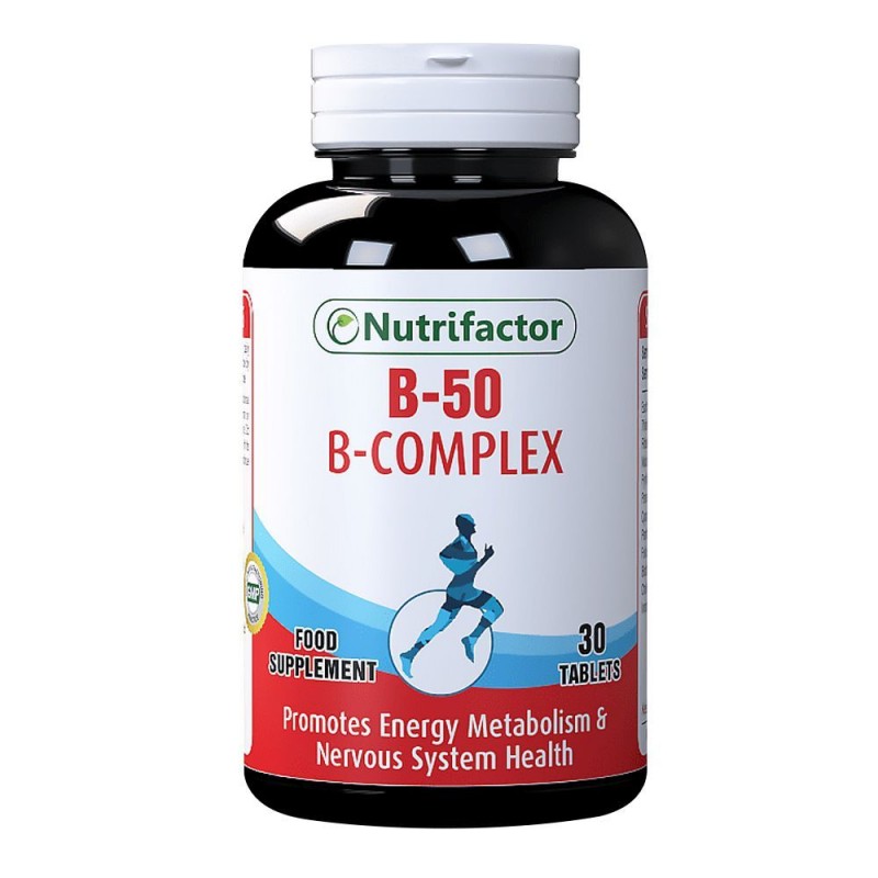 Nutrifactor B-50 B-Complex Food Supplement, 30 Tablets