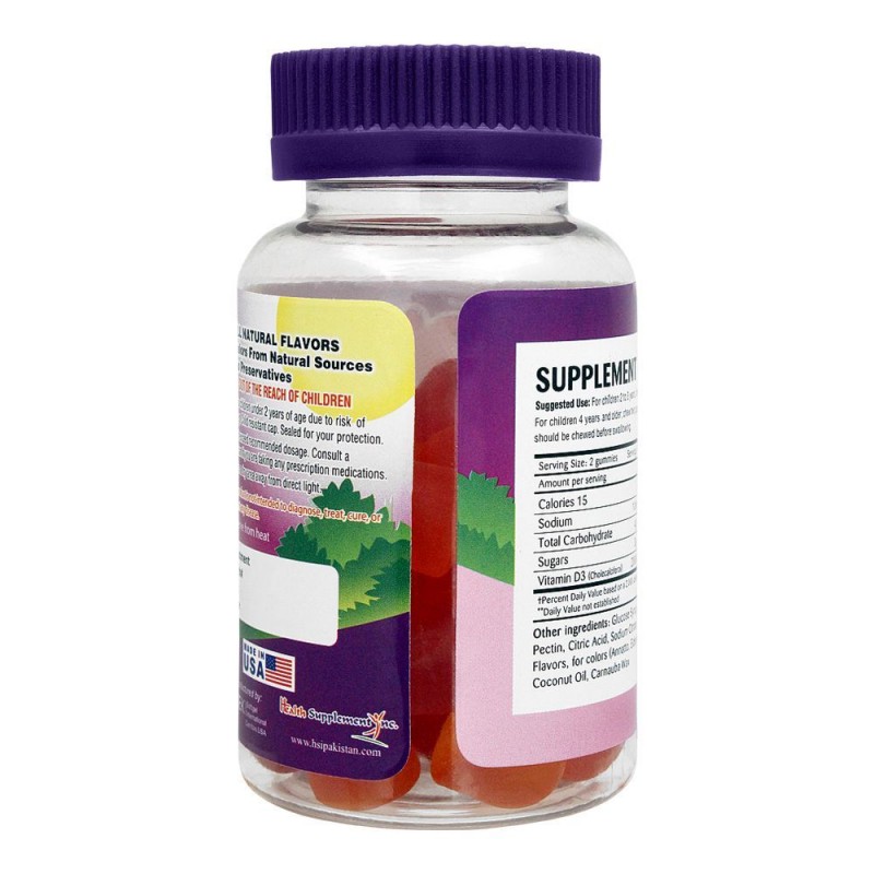 VitaKids Vitamins D3 Gummies, 1000IU, 30 Gummies, Dietary Supplement