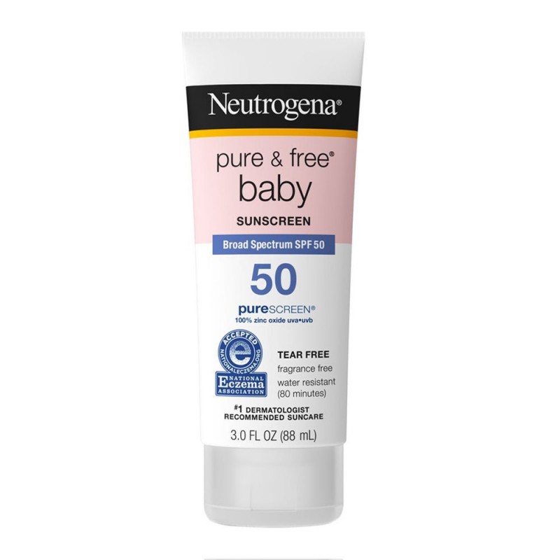 Neutrogena Pure & Free Baby Sunscreen, SPF 50, Tear & Fragrance Free, 88ml