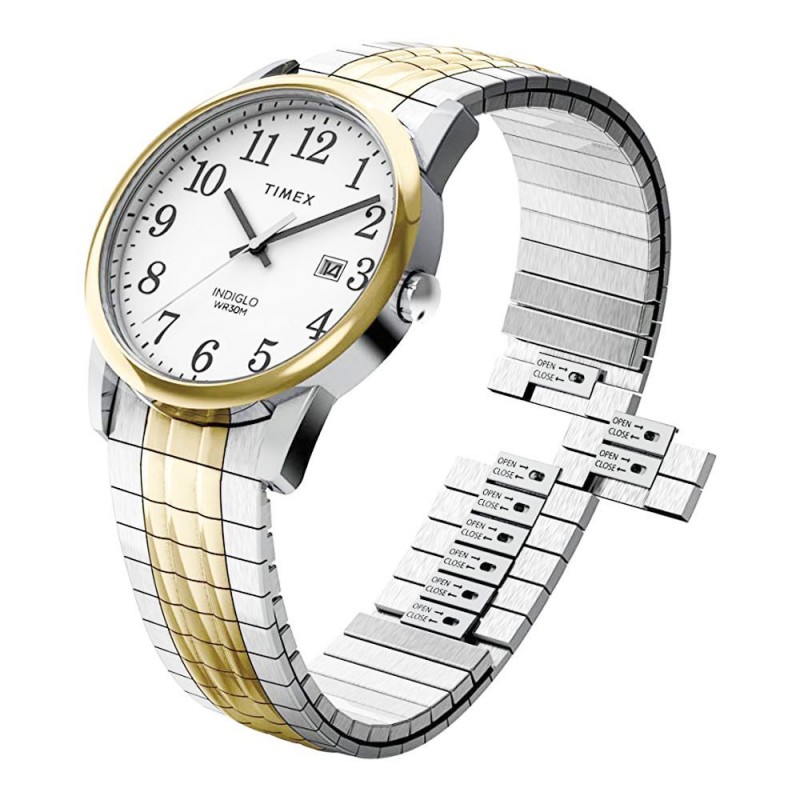 Timex Women's Easy Reader 30mm Perfect Fit Two-Tone Watch, TW2U08500