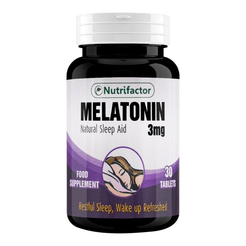 Nutrifactor Melatonin Sleep Aid 3mg Food Supplement, 30 Tablets