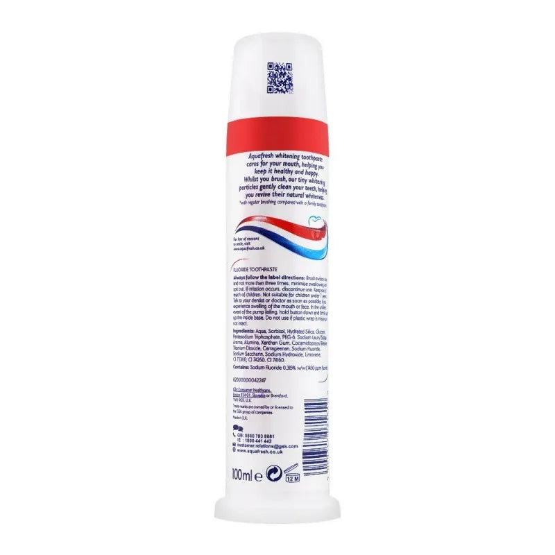 Buy Aquafresh Whitening Triple Protection Toothpaste, Pump