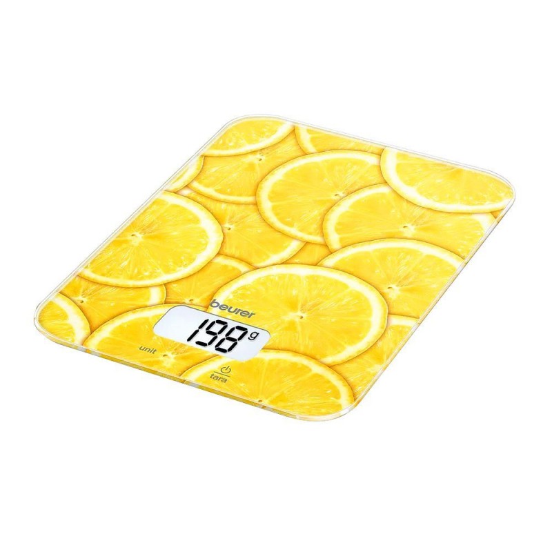 Beurer Wellbeing Lemon LCD Display Kitchen Weight Scale Machine, KS-19
