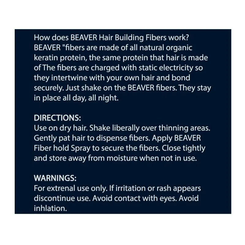 Buy Beaver Keratin System Hair Building Fibers, Dark Brown