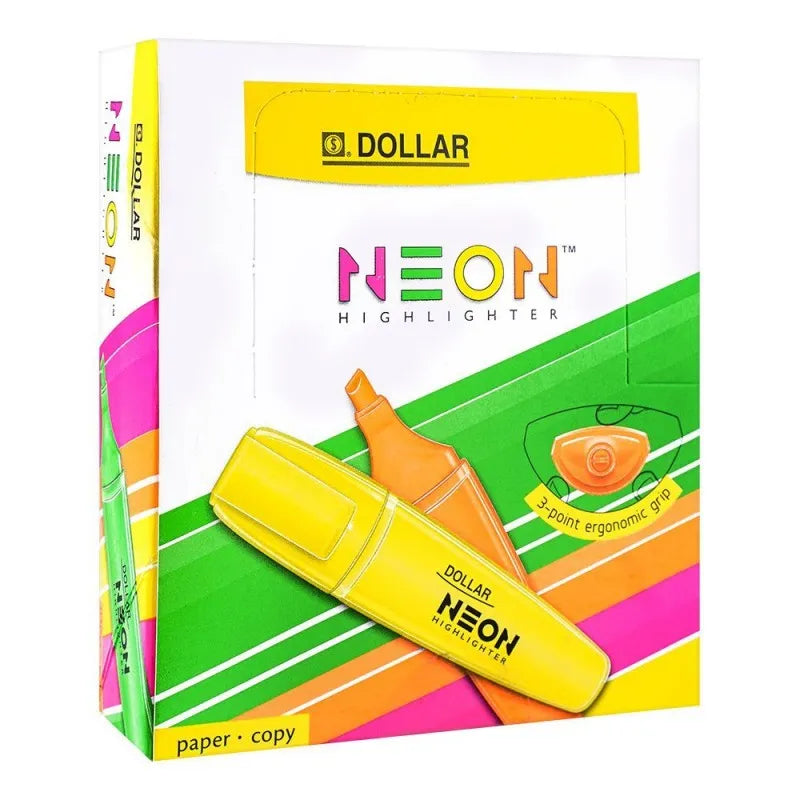Dollar Neon Highlighter 5mm 10Pack, Green HL625 in Pakistan