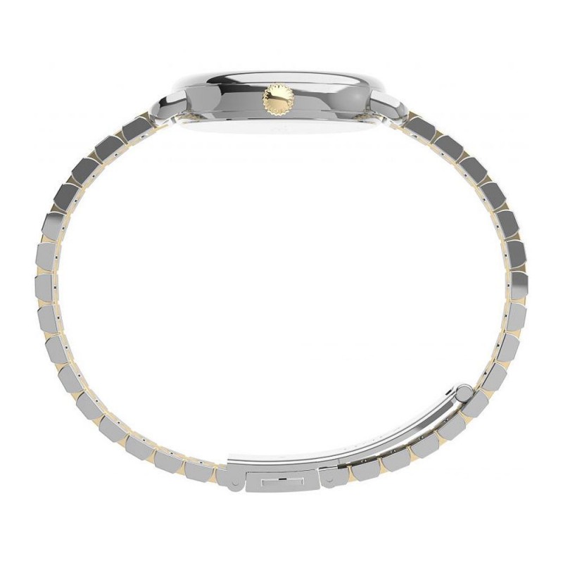 Timex Women's Standard Demi 32mm Stainless Steel Bracelet Watch, Silver-Golden, TW2U60200