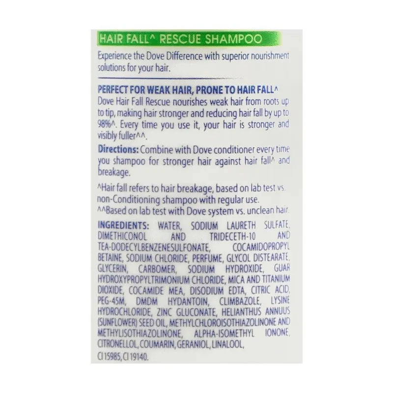 Buy Dove Hair Fall Rescue Nourishing Shampoo, For Weak Hair