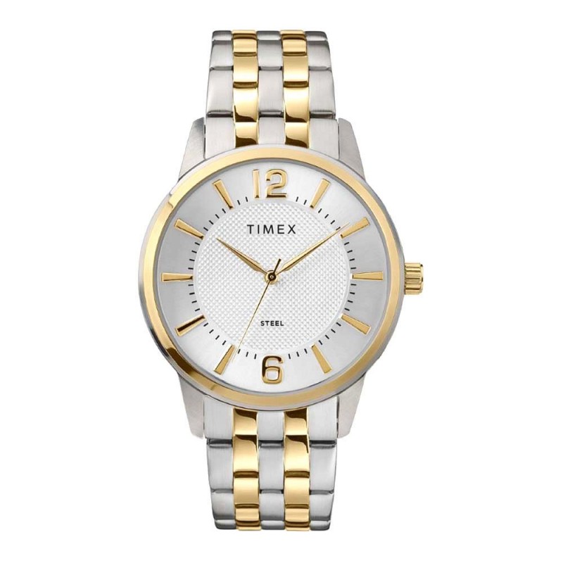 Timex Menâ€™s Analog 40mm Two-Tone Stainless Steel Bracelet Watch, TW2T59900