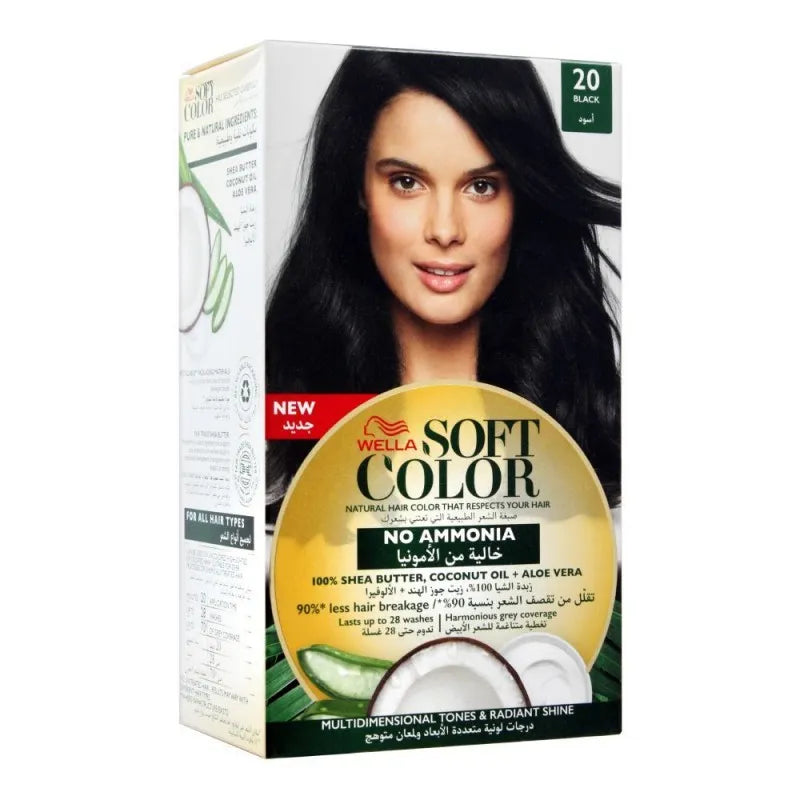 Buy Wella Soft Color No Ammonia Hair Color, 20 Black