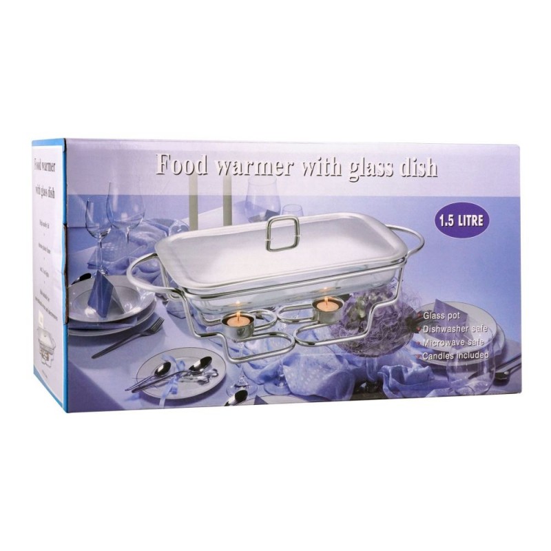 Food Warmer With Glass Dish, 1.5 Liters, K-205