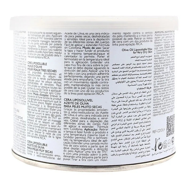 Buy RICA Olive Oil Dry Skin Liposoluble Wax 400ml Pakistan